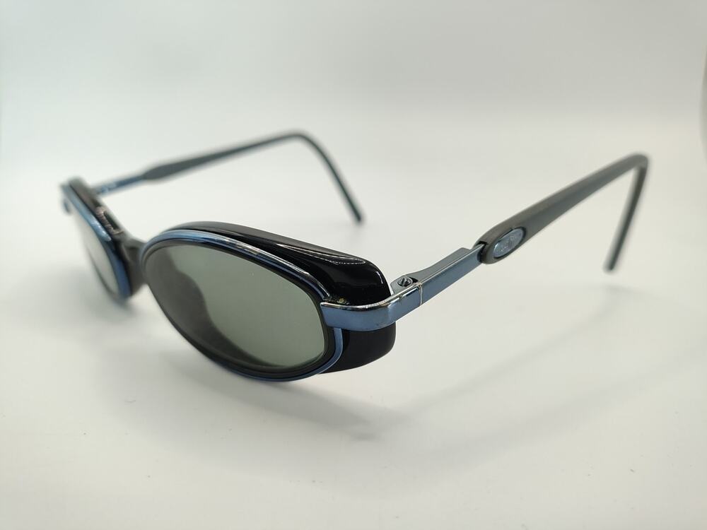 Maui Jim Sunglasses Frames Blue Gray MJ-124-02 Made in Italy Small Oval Frame